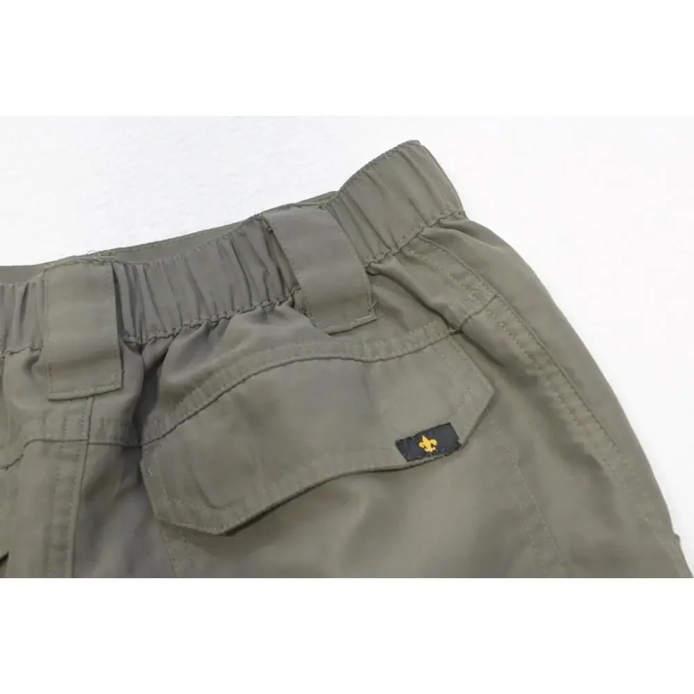 Boy Scouts Green Relaxed Hiking Fishing‎ Cargo Shorts Trail Camp Mens XS XSmall